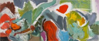 Ivon Hitchens - One Poppy and Yellow Lilies