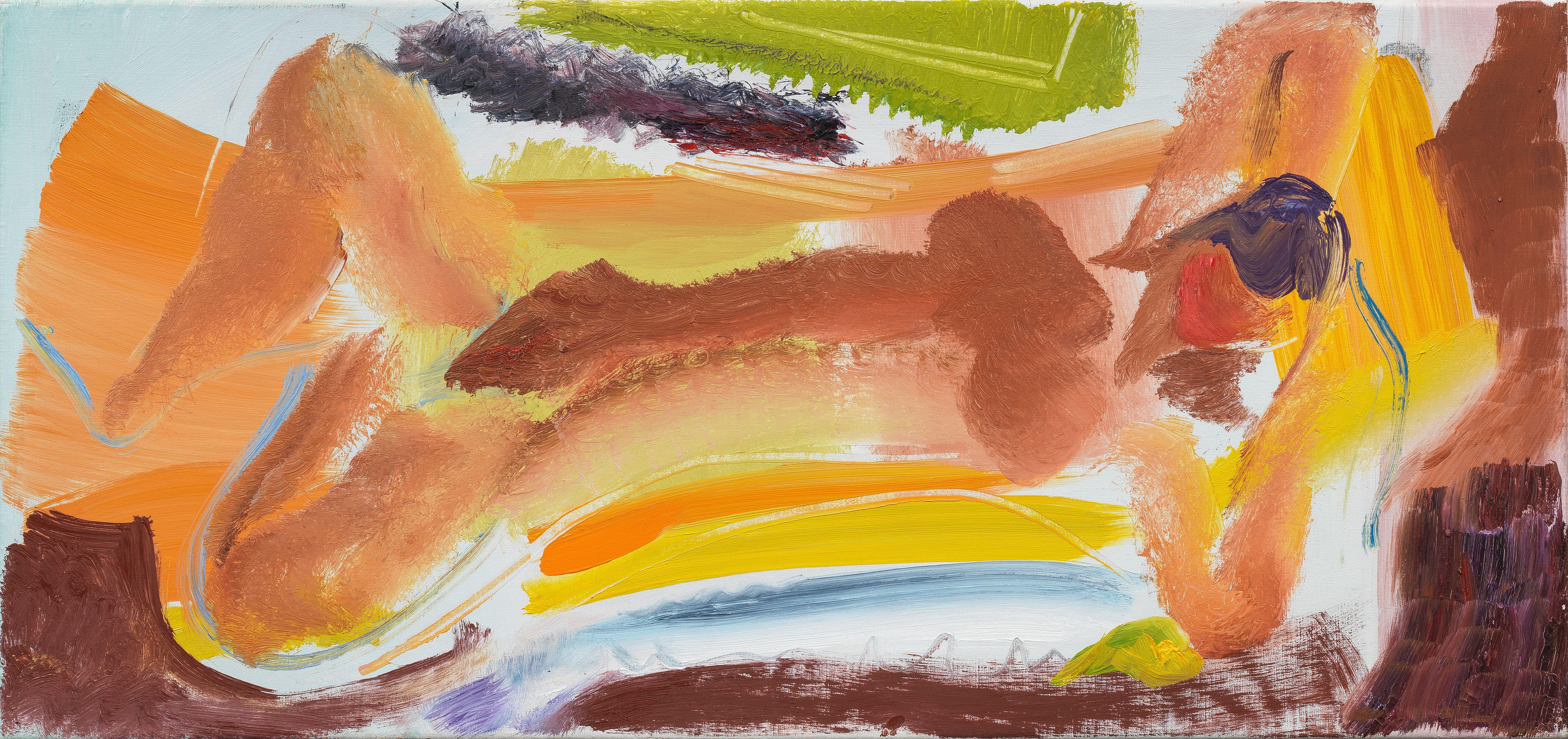 Ivon Hitchens - Painted Nude: Dark Hair 40.6 x 86.3 cm. (16 x 34 in.)