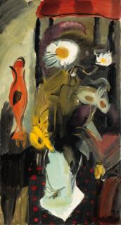 Ivon Hitchens - Still life with daisies and daffodils