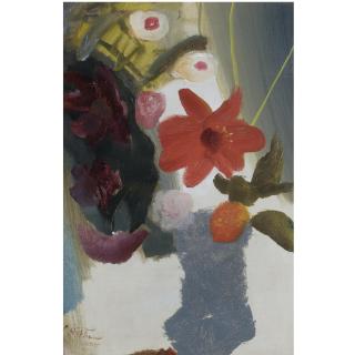 Ivon Hitchens - Summer Flowers In A Grey Jug