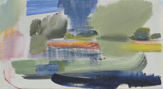 Ivon Hitchens - Sussex River, Bridge and Weir