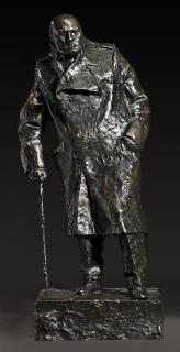 Ivor Roberts-Jones, R.A. - Maquette for the Winston Churchill Monument in Parliament Square