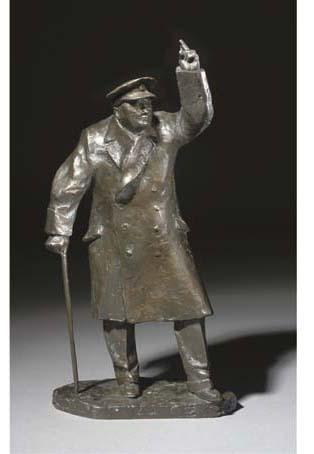 Ivor Roberts-Jones, R.A. - Maquette For Winston Churchill Monument New Orleans, V Sign