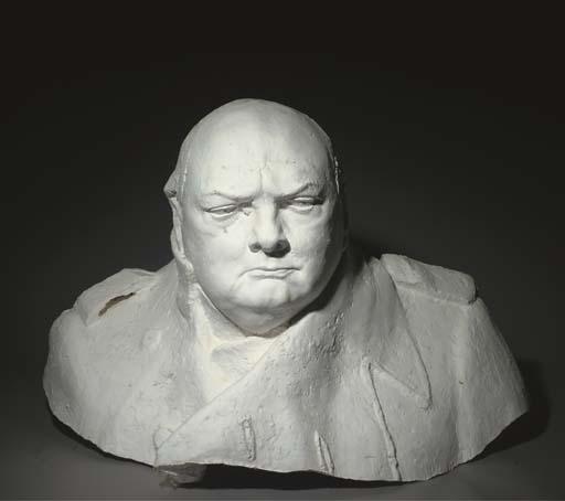 Ivor Roberts-Jones, R.A. - Monumental Head And Shoulders; Winston Churchill Monument, Parliament Square