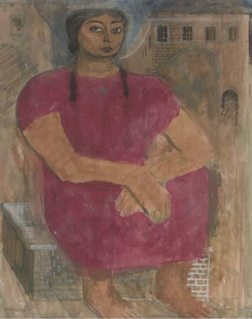 Ivor Roberts-Jones, R.A. - Shelter Angel, On Return To London After Demobilisation