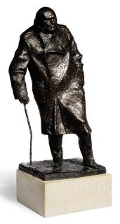 Ivor Roberts-Jones, R.A. - Sir Winston Churchill, maquette for the monument in Parliament Square