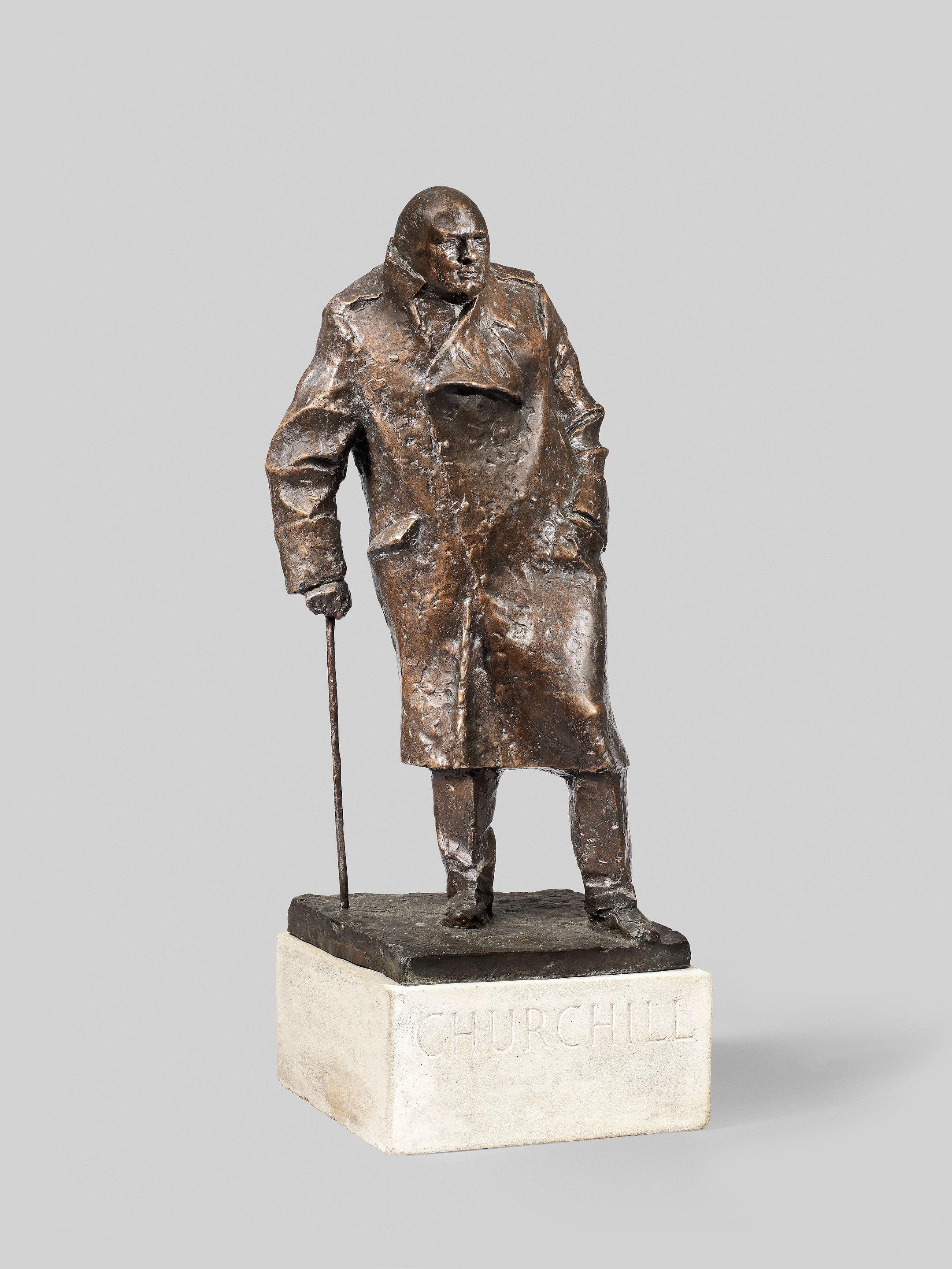 Ivor Roberts-Jones - Sir Winston Churchill, maquette for the monument in Parliament Square 50.8 cm. (20 in.) hi