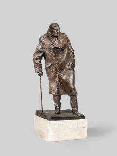 Ivor Roberts-Jones - Sir Winston Churchill, maquette for the monument in Parliament Square 50.8 cm. (20 in.) hi