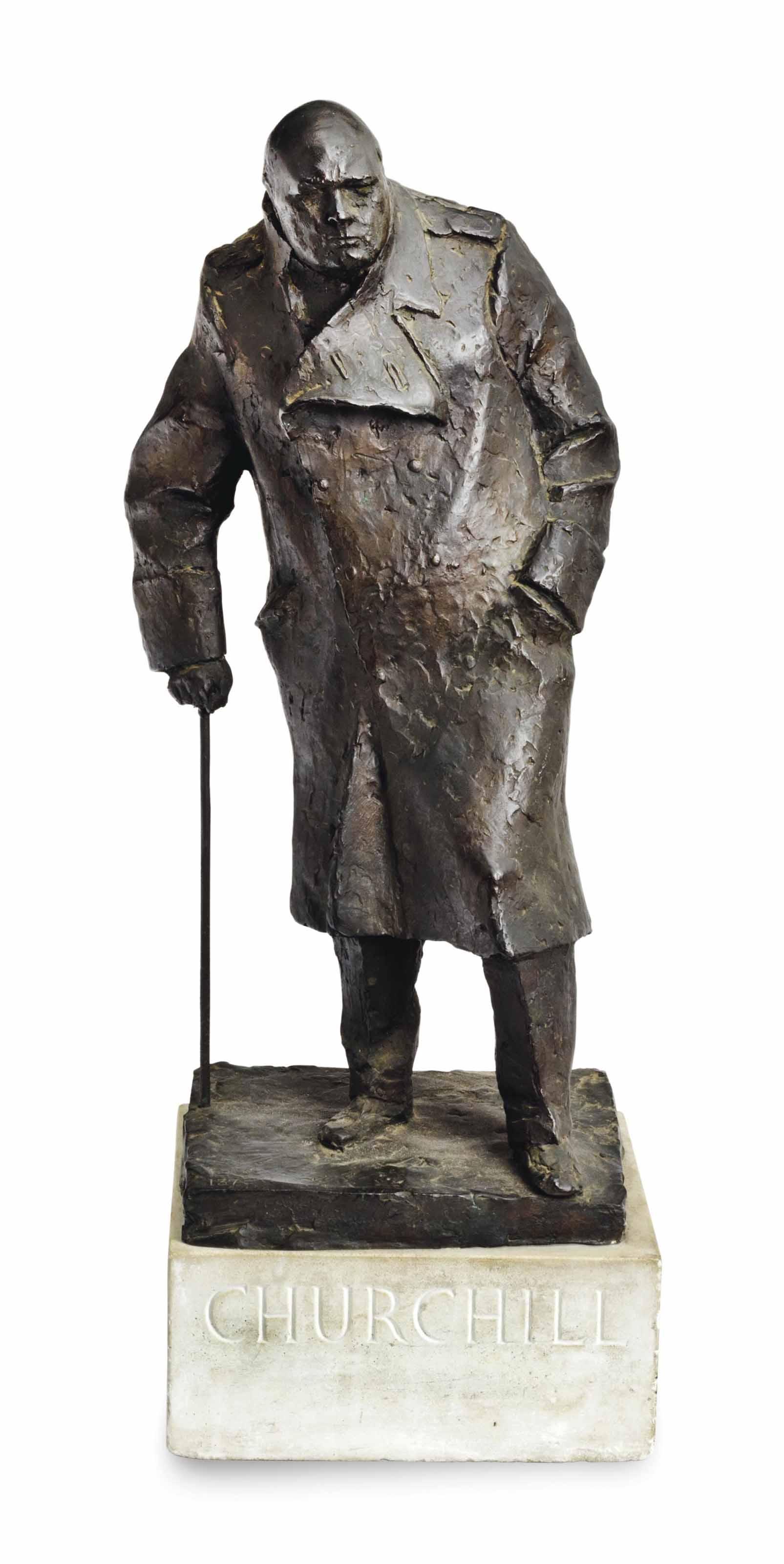 Ivor Roberts-Jones - Sir Winston Churchill, Maquette For The Monument In Parliament Square