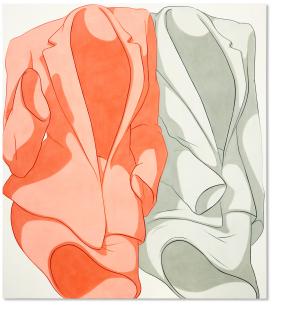 Ivy Haldeman - Shoulder Peak, Cuff Rests On Hip, Sleeve Up (Pink, Grey)