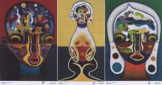 Izumi Kato - Untitled 1 (Homme Rouge); & Untitled 2 (Femme Verte); & Untitled 3 (Jaune)