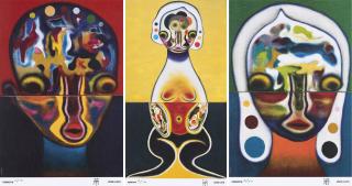 Izumi Kato - Untitled 1 (Homme Rouge); & Untitled 2 (Femme Verte); & Untitled 3 (Jaune)