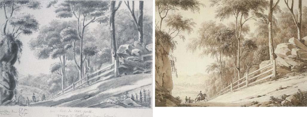 J.Alphonse De Pellion - Une vue de Coxe passe. Voyage à Bathurst - (nouv.hollande)