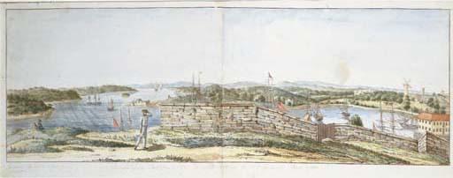J.Alphonse Pellion - Le Port Jackson - vu de l\'observatoire de l\'Uranie - d\'après nature