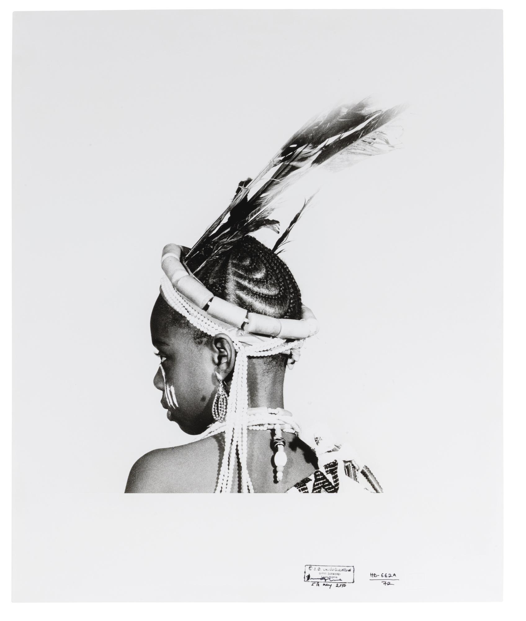 J.D. ‘Okhai Ojeikere - Nigerian \'Oluweri Headress\', Hd-662A/72, Hairstyles Series, 1972