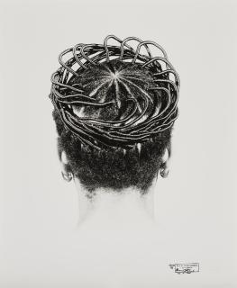 J.D. Okhai Ojeikere - Ohne Titel (aus der Serie: Hairstyles)