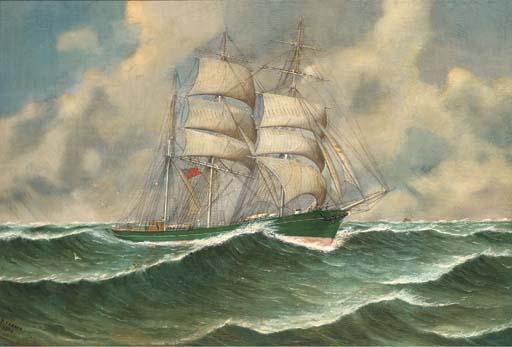 J. Fannen - The Militades Running Downwind Under Reduced Sail