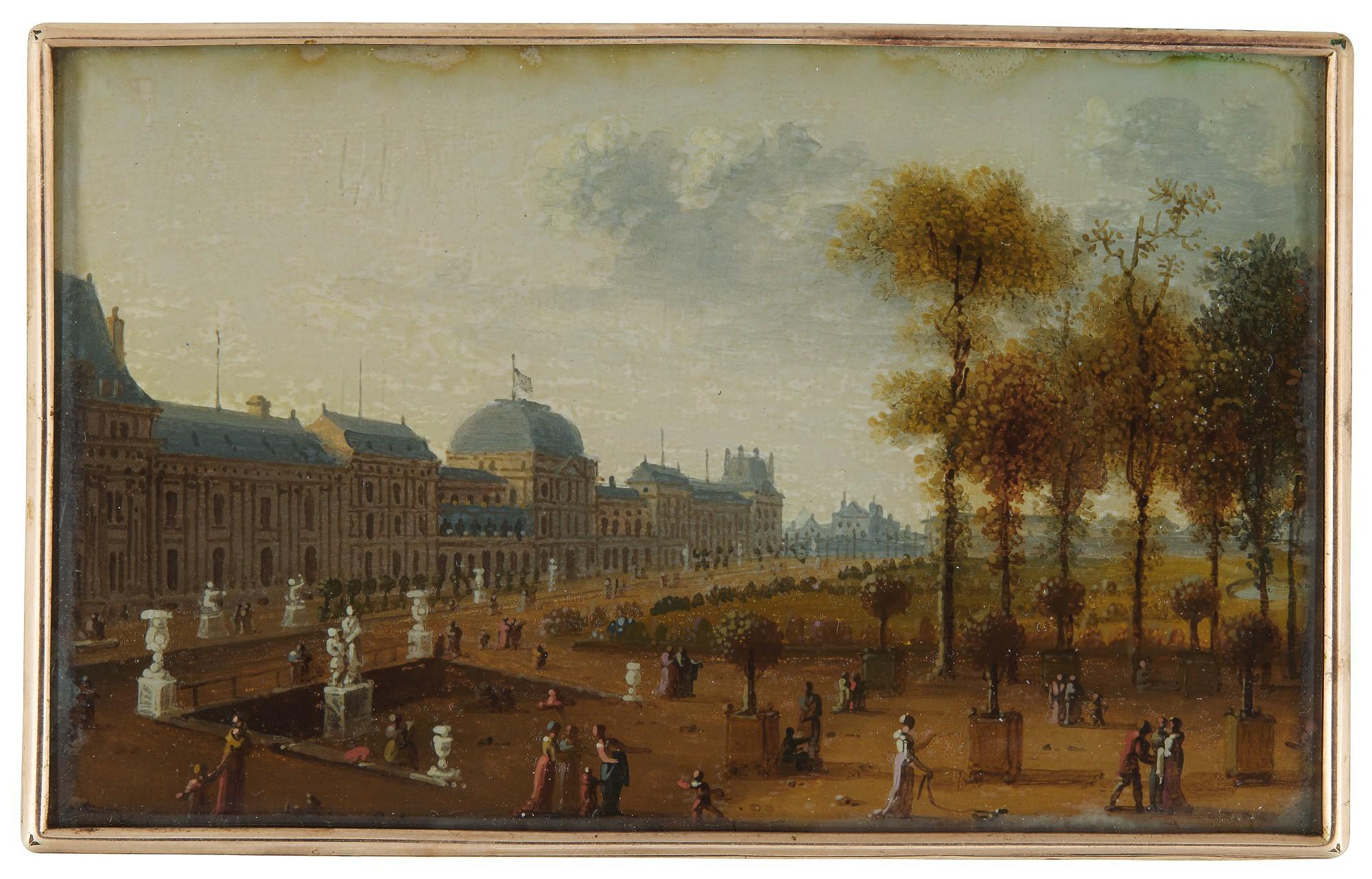 J. Francois Lebelle - A View Of The Tuileries Palace, Paris, Circa 1815