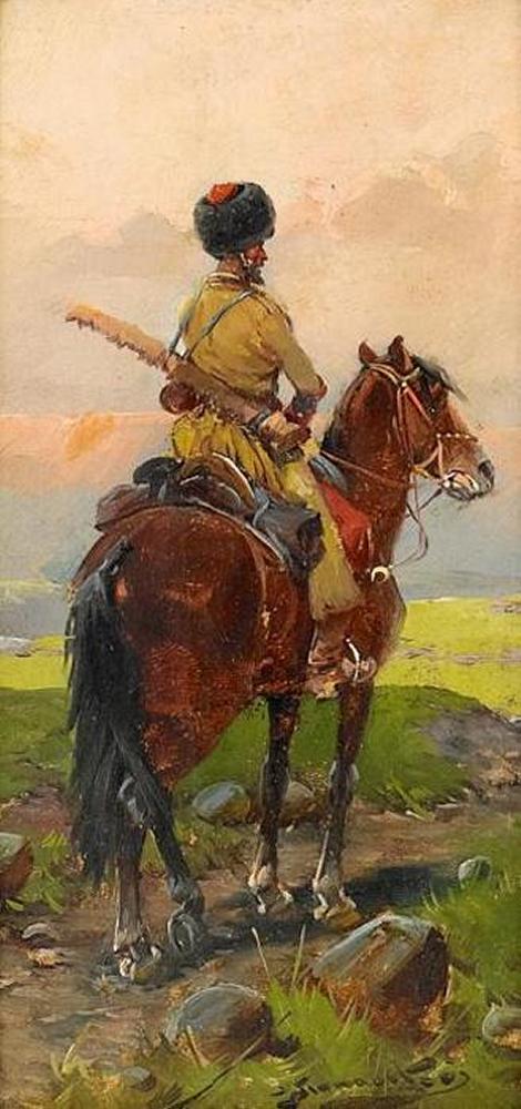 J. Konarski - Kosak zu Pferde