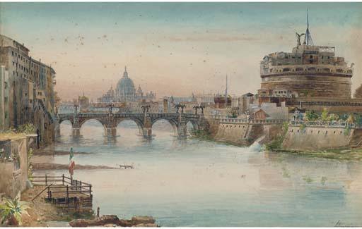 J. Martin - Castel San Angelo, Rome (Illustrated); And The Forum, Rome