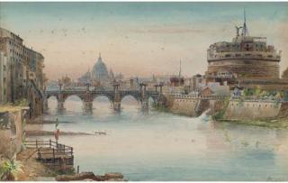 J. Martin - Castel San Angelo, Rome (Illustrated); And The Forum, Rome