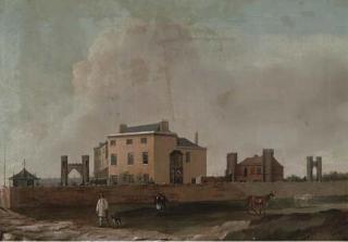 J. Saunders - A Drover Before A House