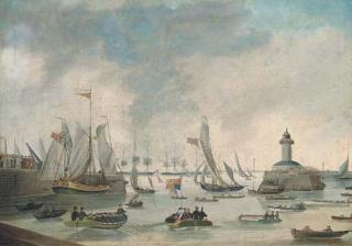 J. Saunders - King George Iv Leaving Ramsgate For His Visit To Hanover, 25Th September, 1821