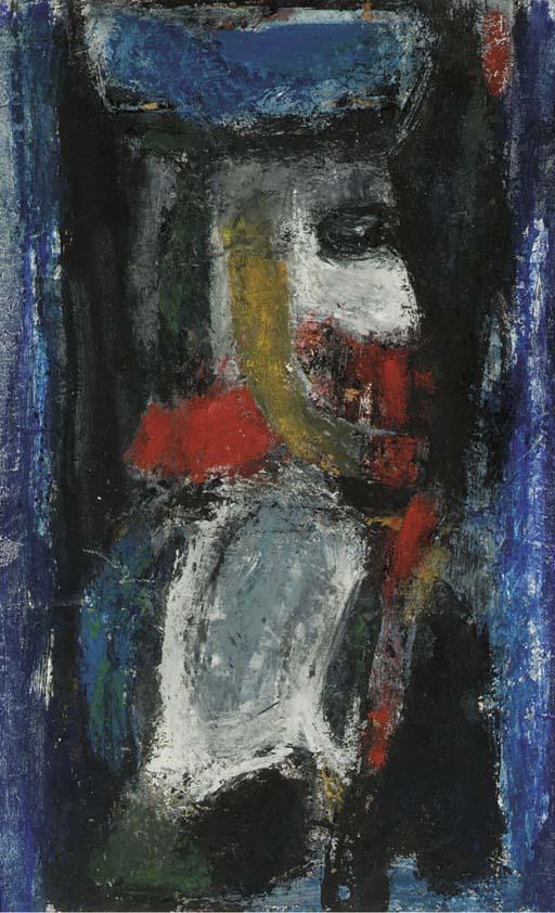 Jaap Nanninga - Koning after Rouault (recto), Three figures (verso)