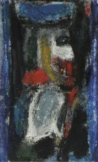 Jaap Nanninga - Koning after Rouault (recto), Three figures (verso)