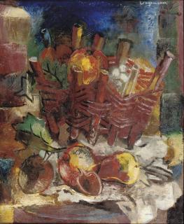 Jaap Wagemaker - A still life with a wicker basket