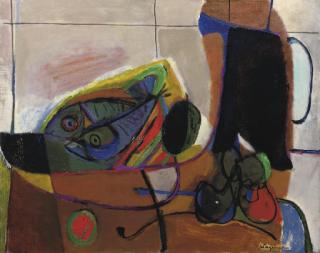 Jaap Wagemaker - A Still Life With Fish And A Jar