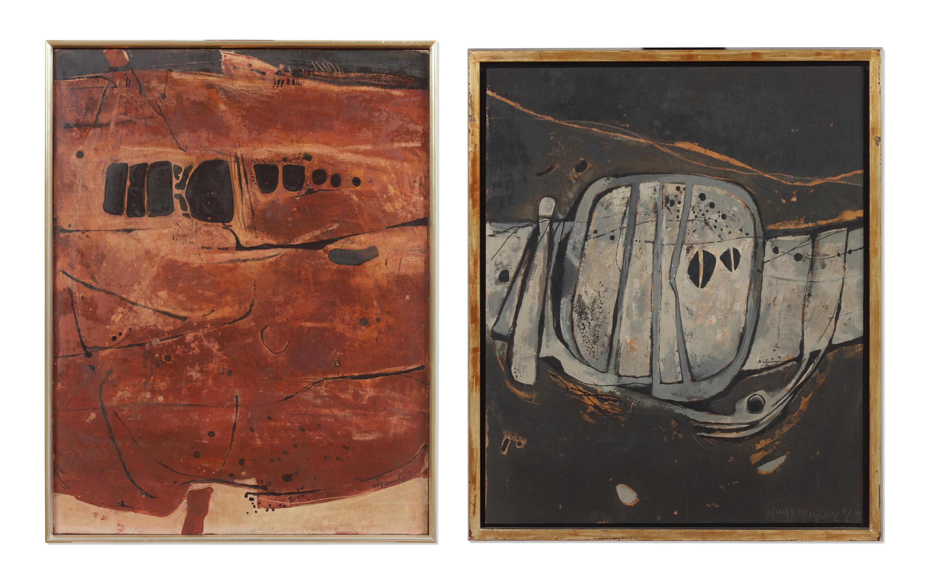 Jaap Wagemaker - (i) Roestrood(ii) Zwart en Grijs