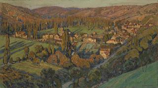 Jac Martin-Ferrières - La Bastide Du Vert Au Crépuscule