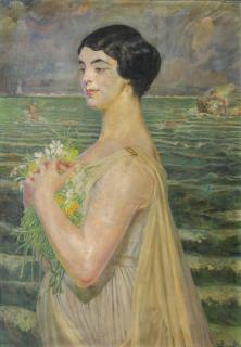 Jacek Malczewski - Polish woman By The Sea