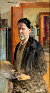 Jacek Malczewski - Self Portrait with Black Cap,