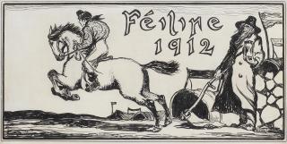 Jack B. Yeats R.H.A. - The Jockey 1912 (Calendar) 12.5 x 25.5 cm. (5 x 9 1/4 in.)