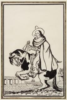 Jack B. Yeats, R.H.A. - Two Ink Drawings For A Broadside