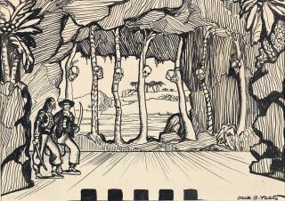 Jack Butler Yeats, R.H.A. - The Scourge of the Gulph: The Grove of the Heads on the Savage Island