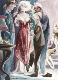 Jack Cole - Untitled (Man pulling down woman\'s dress)