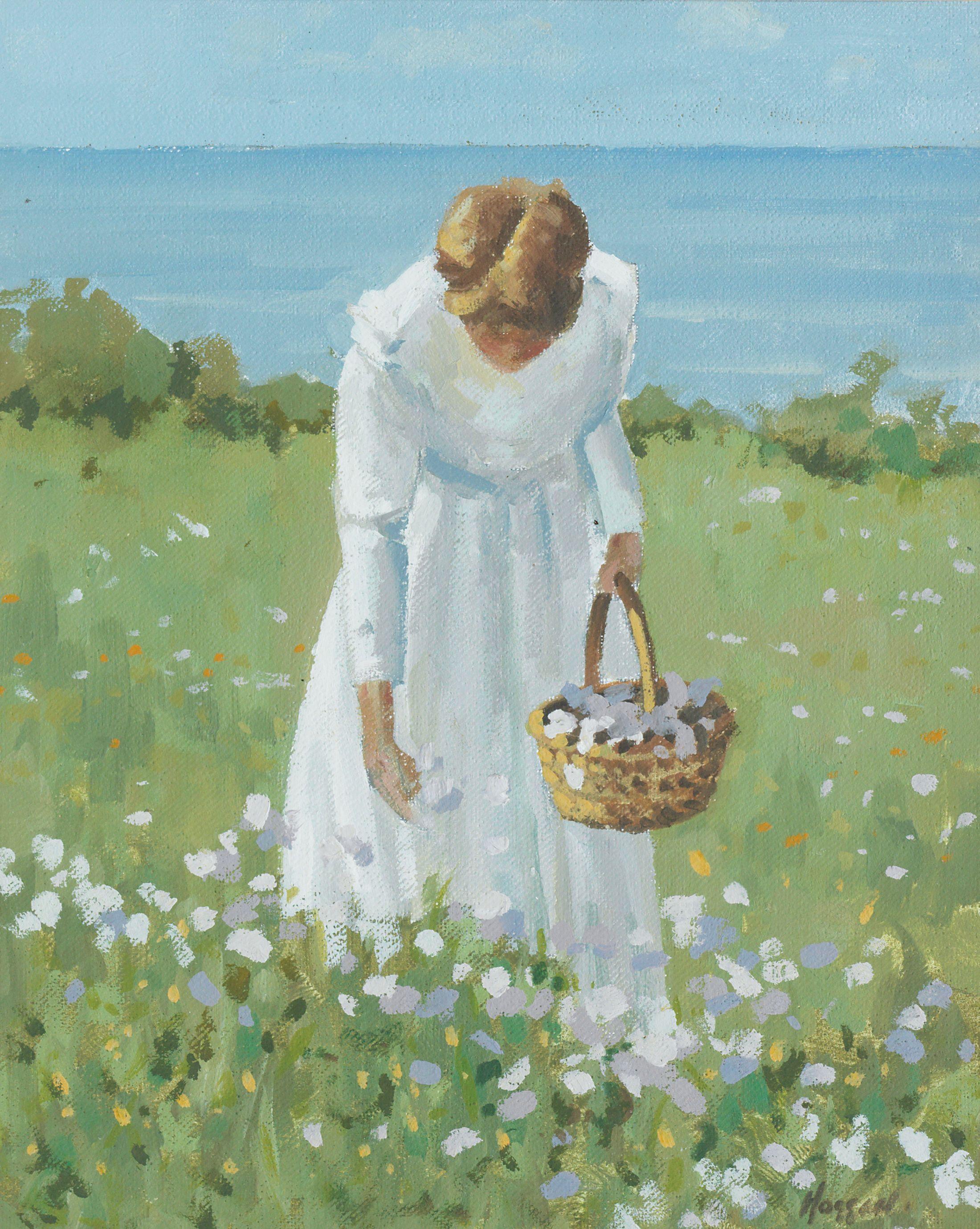 Jack Hoggan - A girl picking flowers