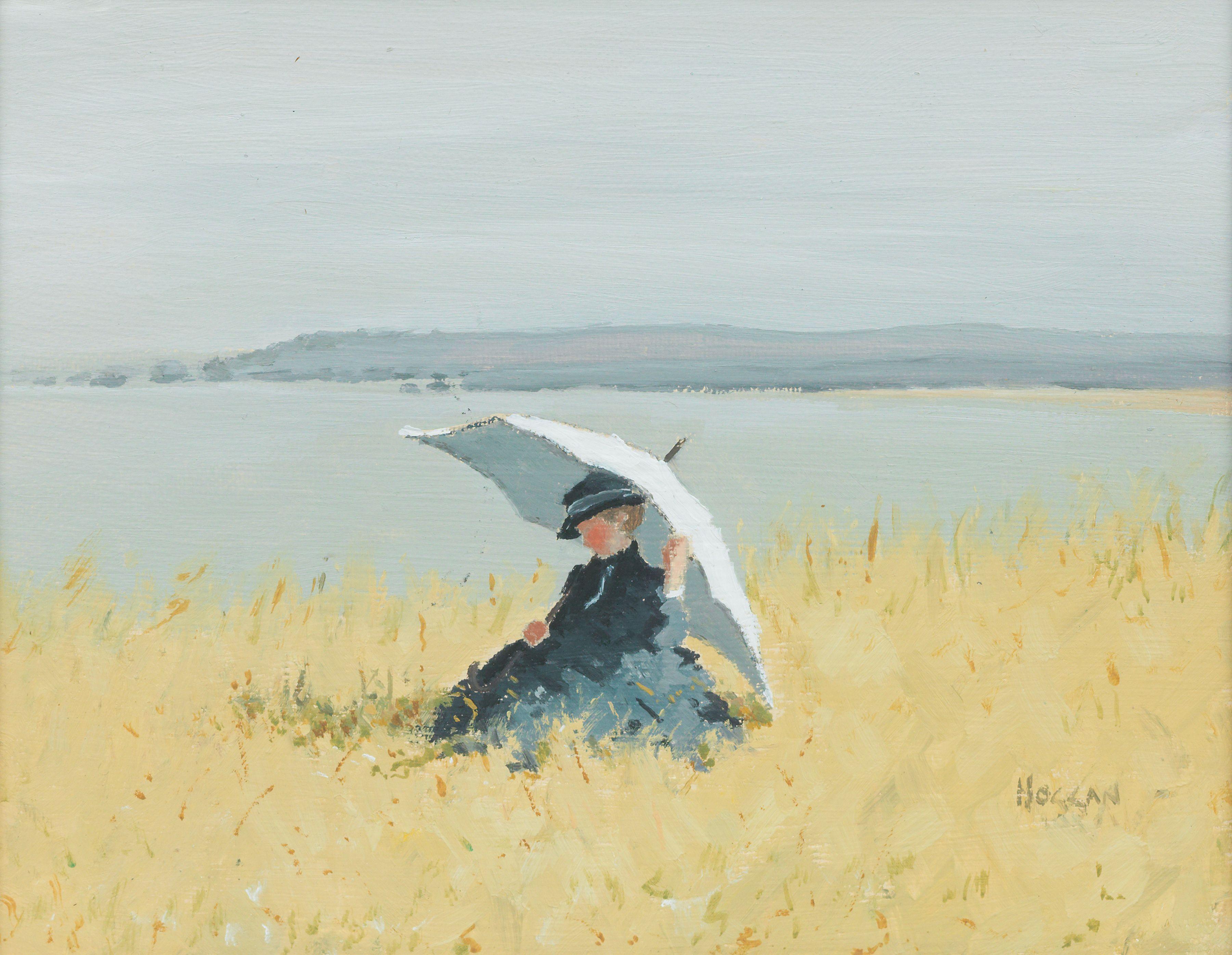 Jack Hoggan - A lady of fashion shading herself from the sun