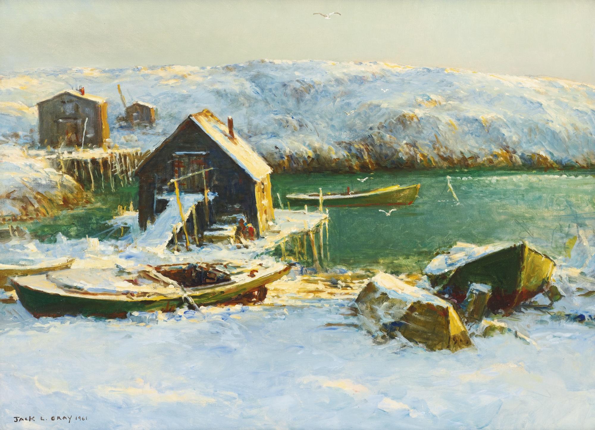 Jack L. Gray - Winter At Fisherman\'S Shack