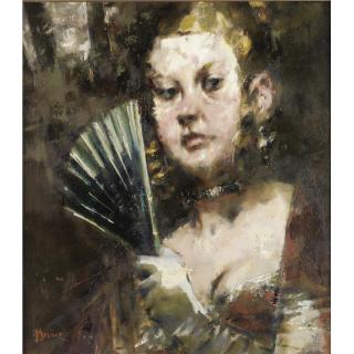 Jack Levine - Opening Night - Woman With A Fan