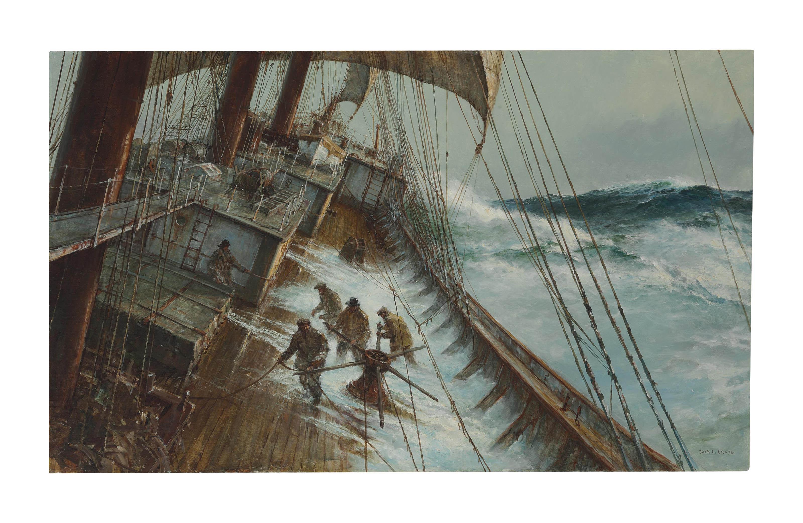 Jack Lorimer Gray - Heavy Weather - Grain Ship