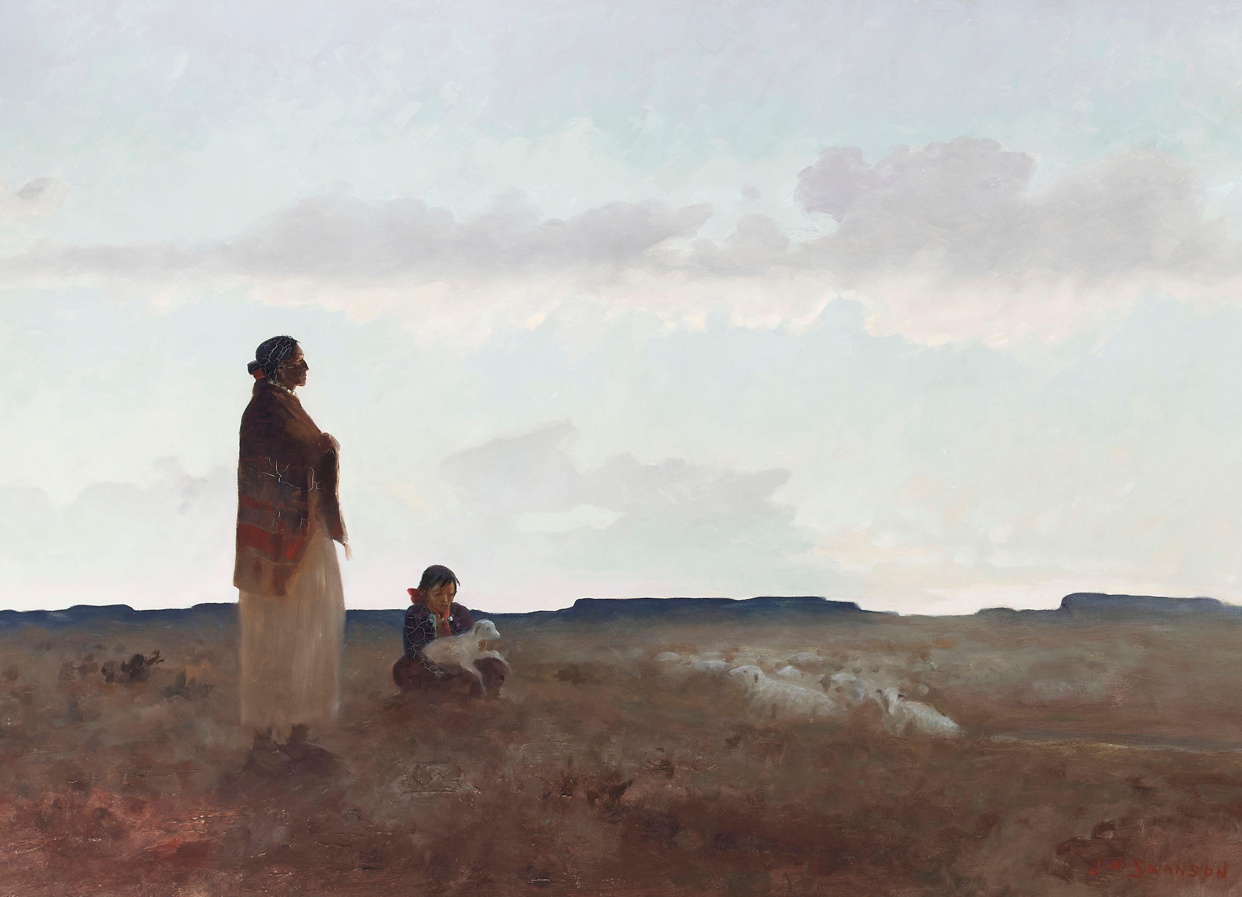 Jack N. Swanson - Evening - Navajo Country 31 x 43 in. framed 37 x 48 in.