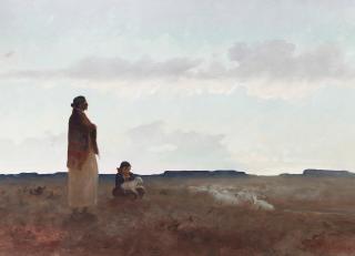 Jack N. Swanson - Evening - Navajo Country 31 x 43 in. framed 37 x 48 in.