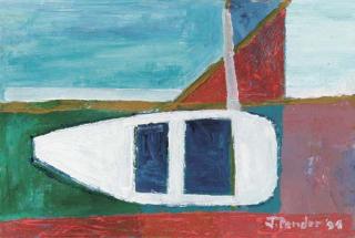 Jack Pender - Punt with Red Sail