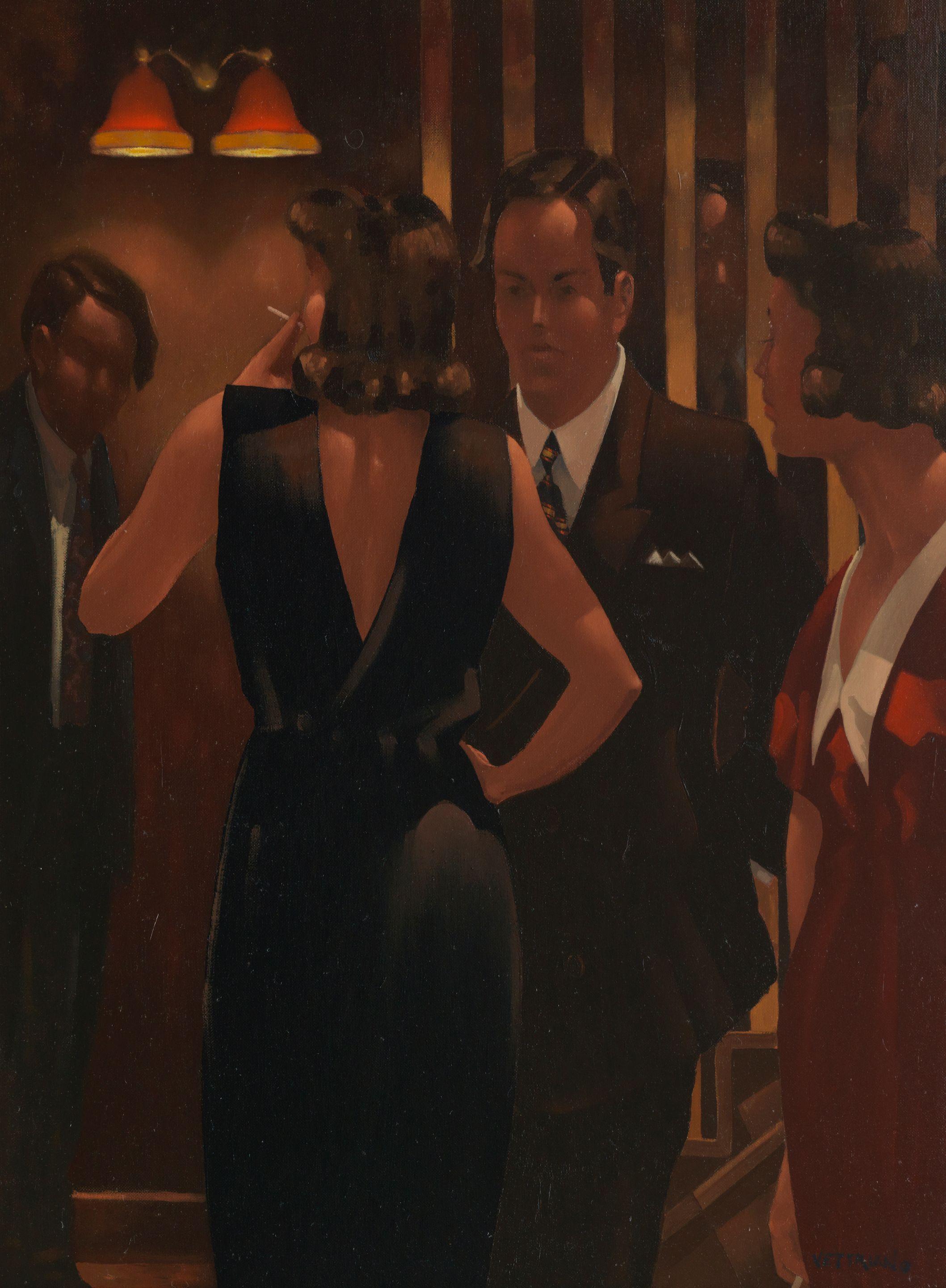 Jack Vettriano OBE Hon LLD - Lady in black, Raith Ballroom
