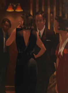 Jack Vettriano OBE Hon LLD - Lady in black, Raith Ballroom