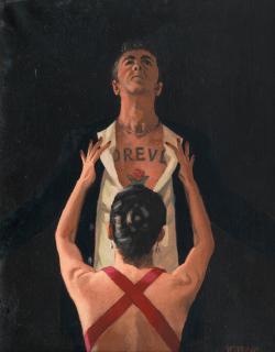 Jack Vettriano OBE Hon LLD - The Illustrated Man (Study) painted in 2006